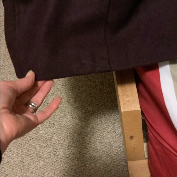 Anne Klein maroon single-breasted wool coat - Picture 4 of 14